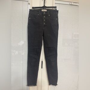 Madewell black fringe jeans 26P